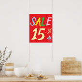 Panneau Vente importante, 15% Promo Poster (Cuisine)