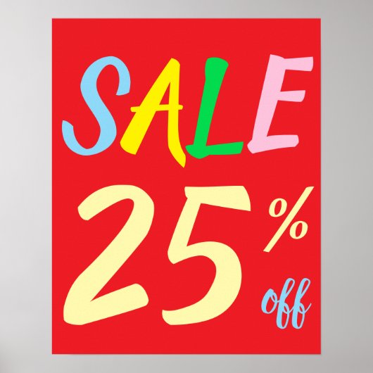 Panneau Vente importante, 25% Promo Poster (Devant)
