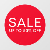 Panneau vente ronde avec texte personnalisé ou jus (Feuille)