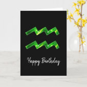 Panneau vert Aquarius Carte d'anniversaire (Fleur jaune)