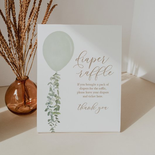 Panneau vert Baby shower balloon Déchets 