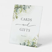 Panneau vert Eucalyptus Floral Cartes et Cadeaux (Recto)
