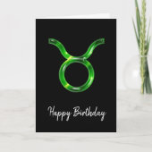 Panneau vert Taurus Carte d'anniversaire (Devant)