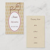 Panneau Vintage personnalisé Cartes de visite (Devant / Derrière)