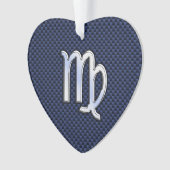 Panneau Virgo Zodiac couleur carbone bleu marine (devant)