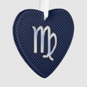 Panneau Virgo Zodiac couleur carbone bleu marine (devant)