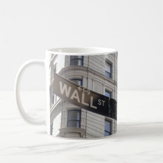 Panneau Wall Street New York City Mug (Gauche)