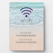 Panneau Wi-Fi Blue Ocean Beach Turquoise Plaque (Devant)