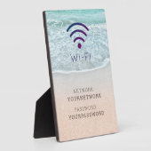 Panneau Wi-Fi Blue Ocean Beach Turquoise Plaque (Côté)