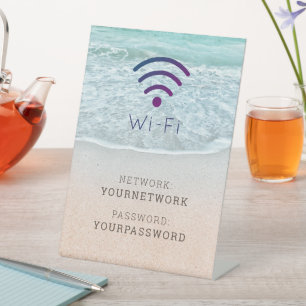 Panneau Wi-Fi Turquoise Blue Ocean Beach