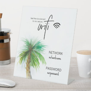 Panneau Wifi Tablette Personnalisée - Palm Tree Be