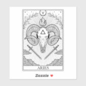 Panneau Zodiac Aries Tarot Sticker (Feuille)
