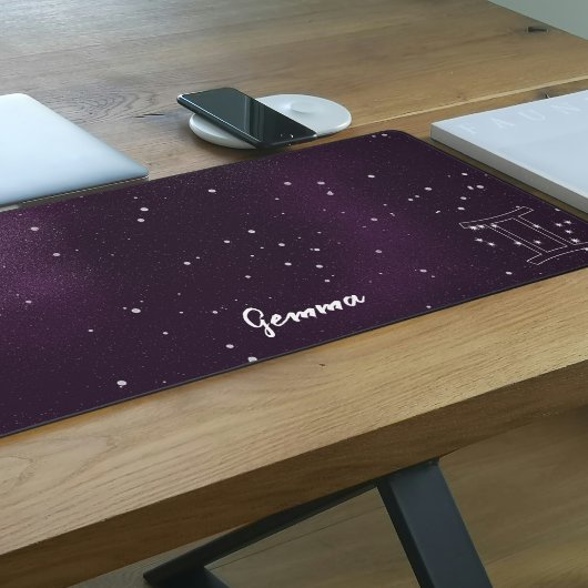 Panneau Zodiac Galaxie violette Gemini Mat de bure