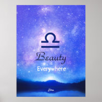 Panneau Zodiac Libra Dreamstar Sky Citation Poster
