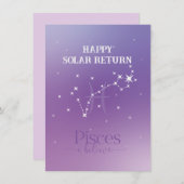 Panneau Zodiac Pisces Lavender Carte Plat (Devant / Derrière)