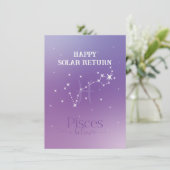 Panneau Zodiac Pisces Lavender Carte Plat (Debout devant)