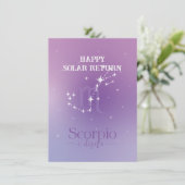 Panneau Zodiac Scorpio Lavande carte plat (Debout devant)