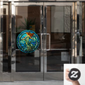 Panneau Zodiaque Aquarius Fenêtre en verre tendu F (Porte de bureau)