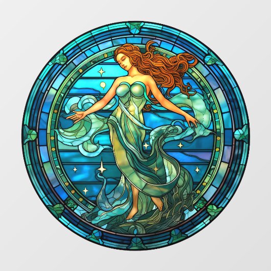 Panneau Zodiaque Aquarius Fenêtre en verre tendu F (Feuille)