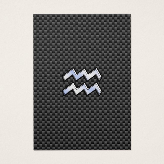 Panneau Zodiaque Aquarius Style fibre de carbone (Devant)