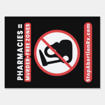 Panneau "Zones sans Meurtre" 18x24" StopAbortionRx