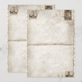 Panneaux de cartes postales Vintages pliés (Devant / Derrière)