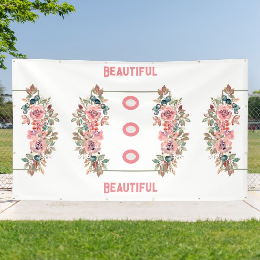 Panneaux de mariage texte beau Poster Bannières (Dehors)