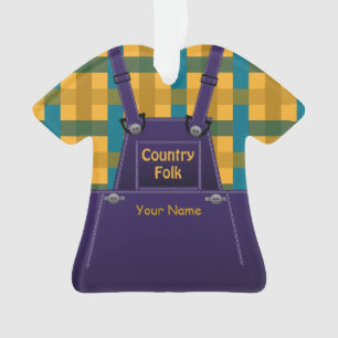 Panneaux de personnage de pays Plaid personnalisé