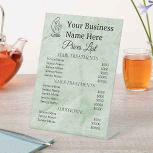 Panneaux de prix minimalistes pour entreprises sur