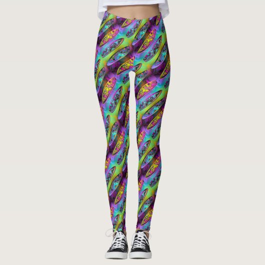 Panneaux de surf 2A-2D Options d'image Leggings (Devant)