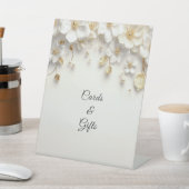 Panneaux de table Feuilles d'or blanc ivoire (In SItu)