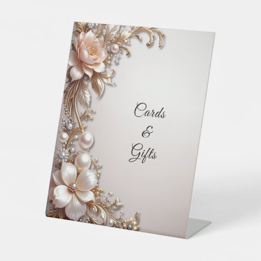 Panneaux de table Fleurs roses et blanches douces (Recto)
