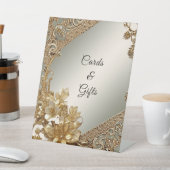 Panneaux de table florale ornée d'or moderne (In SItu)