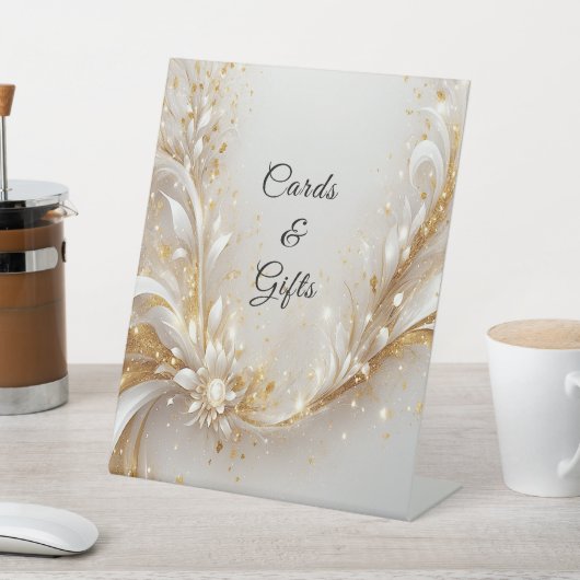 Panneaux de Tabletop Floral Or Blanc (In SItu)