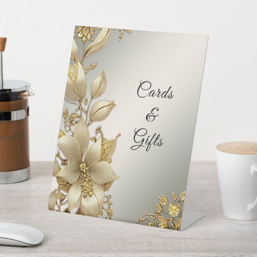 Panneaux de Tablette Florale Dorée (In SItu)