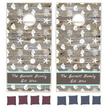 Panneaux en bois Faux nautiques avec nom de famill