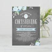 Panneaux floraux| Invitation de Christening (Debout devant)