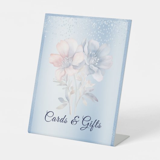 Panneaux Tabletop Fleurs Roses Bleues (Recto)