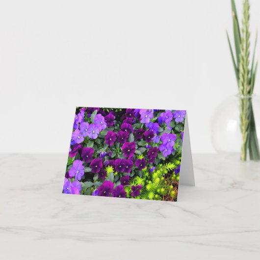 Panneaux violets pliés Carte de note, Horizontal (Devant)