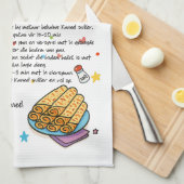 Pannekoek Serviette à plat illustrée (Quart Plié)