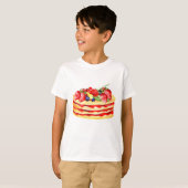 pannenkoek aardbei t-shirt (Voorkant volledig)