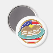 Pannenkoek Amerikaanse vlag Magneet (Voorkant / Achterkant)