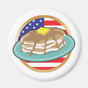 Pannenkoek Amerikaanse vlag Magneet