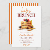 Pannenkoek Baby shower Kaart (Voorkant / Achterkant)