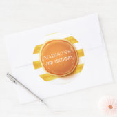 Pannenkoek en pyjama verjaardag dank u ronde sticker (Envelop)