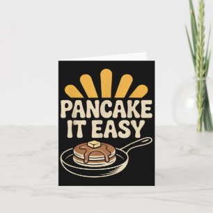 Pannenkoek Het Is Gemakkelijk Grappig Ontbijt Brun Kaart