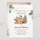 Pannenkoek Hot Cocoa Holiday Party Kerstbrunch Kaart (Voorkant / Achterkant)