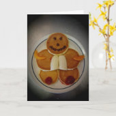 "Pannenkoek Man" Dank u kaart (Gele Bloem)