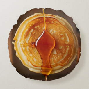 Pannenkoek met siroop rond kussen