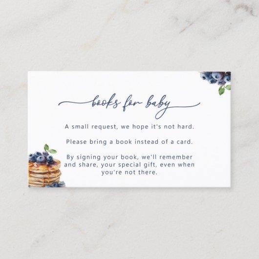 Pannenkoeken Baby Brunch Baby shower Boeken Baby K Visitekaartje (Voorkant)